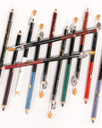 12 Pcs Double Head Rich Vibrant Colors Lip Liner Pencils Eye Liner Sticks Set with Sharpener for Daily Makeup,Easy to Apply & Remove,Waterproof (A)