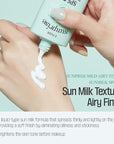 ETUDE Sunprise Mild Airy Finish Sun Milk Duo Set (55ml*2) SPF50+ / PA++++ | Sebum-free, Non-Sticky, Long Lasting Protection, 100% Mineral Based Korean Sunscreen, Korean Skin Care, Pefect for Gift