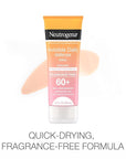 Neutrogena Invisible Daily Defense Fragrance-Free Sunscreen Lotion, Broad Spectrum SPF 60+, Oxybenzone-Free & Water-Resistant, Sun & Environmental Aggressor Protection, 3.0 fl. oz