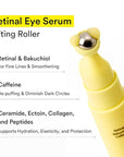 Abib Retinal Eye Serum Lifting Roller 0.5 Fl Oz,15ml | Anti-Aging Eye Applicator for Wrinkles, Puffiness, Dark Circles with Caffeine & Bakuchiol for Under Eyes | Travel Size Skincare Essential