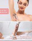 Electric Shaver for Women Bikini Trimmer Facial Hair Removal LED Display Womens Razors for Shaving IPX7 Waterproof Pubic Body Hair Trimmer