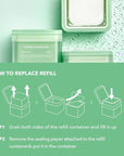 (Only Refill) Mediheal Teatree Trouble Pad (100 Pads) - Cotton Facial Toner Pads for Calm Sensitive & Acne Prone Skin - Vegan Gauze Pad