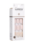 KISS imPRESS No Glue Mani Press On Nails, Design, 'Dorothy', Pink, Short Size, Squoval Shape, Includes 30 Nails, Prep Pad, Instructions Sheet, 1 Manicure Stick, 1 Mini File