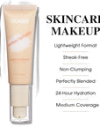 UCANBE White Liquid Foundation with Brush, Skincare Serum fl. oz.
