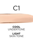 L'Oreal Paris True Match Super-Blendable Foundation, Medium Coverage Liquid Foundation Makeup, C1, Light, 1 Fl Oz