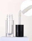 Qeuly 4 Pack Lip Gloss Tubes, 6ml Empty Lip Gloss Tubes with Wand, Clear Plastic Lip Gloss Containers for Skin Care Oil DIY Makeup Lipgloss Making Kit (D25xH86mm)