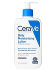 CeraVe Daily Moisturizing Lotion for Dry Skin, Body Lotion & Face Moisturizer with Hyaluronic Acid and Ceramides, Daily Moisturizer, Fragrance Free, Oil-Free, 12 Ounce