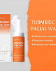 Turmeric Kojic Acid Foaming Facial Cleanser, Kojic Acid And Turmeric Exfoliating Face Wash With Brush