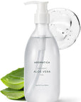 AROMATICA Organic Aloe Vera Gel 10.14oz/300ml, After Sun Care And Sunburn Relief with Pure Aloe Vera Gel Face&Hair, Sun Burn Moisturizer EWG Verified