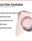 Oulac Shimmer Cream Eyeshadow also for Highlighter Blendable Eye Shadow Waterproof&Long Lasting with Moisturizing Formula Soft Shimmer Eye Make-up,Vegan & Cruelty-Free,6g P06