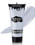 MEICOLY Light Grey Cream Face Body Paint,2.37Oz Large Tube Face Paint Zombie Makeup for Adults and Kids,Professional Face Painting for Halloween SFX Grayscale Homestuck Cosplay Makeup