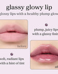 NOONI Korean Lip Oil - Appleblacktea | Long-Lasting, Moisturizing, Plumping, Revitalizing for Dry Lips, Waterproof, No Peel Off, Hydrating, Nourishing Crystal Clear, 0.12 FL Oz