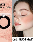 Monochrome Matte Eyeshadow Makeup Palette, Highly Pigmented Nude Eyeshadow Palette, Matte Pressed Powder Eyeshadow Makeup, Single Vegan Eye Shadow, Daily Evening Women Girls Eyes shadow Gift 8#