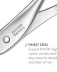 GERMANIKURE 4pc Manicure Set in Yellow Leather Case - Made in Solingen Germany, FINOX Stainless Steel Tools – Professional Quality Compact Nail Grooming Kit