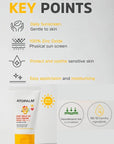 ATOPALM Zinc Mild Up Sun Cream SPF50+ PA++++ 65g, Dry Skin Moisturizing MLE Sun Protection, Korean Mineral Sunscreen