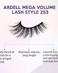 Ardell Mega Volume Lash 253 Multi-Layered False Lashes with Curl Technology, 4 pairs
