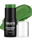 Green Face Body Painting Stick, Professional Full-coverage Cream Green Face Paint for St. Patrick's Day Halloween SFX Witch Monster Cosplay Makeup, Washable Body Paint for Adult Carnival