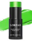 Light Green / Lime Green Face Body Paint Stick, Eye Black Stick for Sports, Waterproof Full-Coverage Green Face Makeup for Halloween Witch Alien Camo Frankenstein Cosplay Makeup