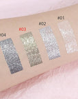 Single Glitter Eyeshadow, Shimmer Eyeshadow Palette, Korean Eye Glitter Makeup, Ultra-Blendable, Sparkle Gold Eye Shadow, Single Shade Metallic Pigmented, (Brown)