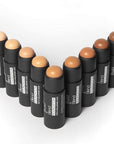 Palladio BUILD & BLEND Foundation Stick, Medium Coverage Buildable Contour Stick for Face, Ultra Blendable Creamy Formula for a Natural Shine Free Finish, Natural Beige