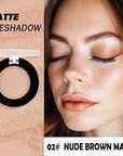 Monochrome Matte Eyeshadow Makeup Palette, Highly Pigmented Dark Brown Eyeshadow Palette, Matte Pressed Powder Eye shadow Makeup, Single Vegan Eye Shadow, Daily Evening Women Girls Eyeshadow Gift 2#
