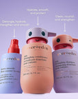 Evereden Kids Haircare Set: Hair Detangling Shampoo & Conditioner for Children Ages 3+, Plant Protein Peptides & Argan Oil, Vegan, Free from Sulfate, Paraben, Phthalate & Petrolatum