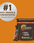 CocoaVia Cardio Health Cocoa Powder, 15 Single Serve Sticks, 500mg Cocoa Flavanols, Support Heart Health, Boost Nitric Oxide, Improve Circulation, Energy, Preworkout, Travel-Friendly, Vegan, Cacao