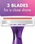 BIC Soleil 3 Scented Women’s Disposable Razor, 3 Blades with a Moisture Strip For a Silky Shave, Assorted, 4 Piece Razor Set