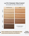 FOUR REASONS Color Mask - Latte - (27 Colors) Toning Treatment, Color Depositing Conditioner, Tone & Enhance Color-Treated Hair - Semi Permanent Hair Dye, Vegan and Cruelty-Free, 6.76 fl oz