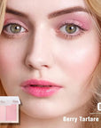 AMY'S DIARY Matte Eyeshadow, Lavender Pink Eyeshadow, Ultra-fine Lightweight Powder, Multiuse Blendable Eye shadow and Blush Makeup, Daily Matte Warm Tone Eyes Makeup, Half Pink (02#)