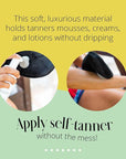 Skinerals Self Tanning Mitt, Premium Microfiber Self Tanner Applicator for Back & Body, Ultra Soft Double-Sided Self-Tan Mitt, Reusable & Washable Tanning Lotion Applicator Mitts