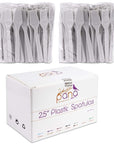 P 200pcs PANA Cosmetic Make Up Disposable Plastic 2.5" Spatulas Skin Care Facial Cream Mask Spatula (GRAY-200 Pieces in a Box)