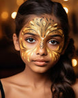CCbeauty Gold Face Paint Stick, Metallic Face Painting Kit, Full Coverage SFX Makeup Foundation, Professional Non-Toxic Body Paint for Halloween Costume Party, For Wonder Women, Iron Man Makeup