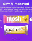 MOSH Lemon White Chocolate Keto Protein Bars, High Fiber, Low Carb, Gluten Free, High Protein, Brain Healthy Snack, 12 Count