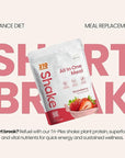 310 Nutrition All-In-One Meal Replacement Shake Powder - Plant-Based Protein Smoothie Blend w/High Fiber, Probiotics & Adaptogens - Low Carb, Vegan, Keto & Paleo Friendly - Strawberry - 14 Srv