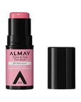Almay Lip and Cheek Tint, Color & Care Tint Stick, Multi-Use Moisturizing Blush and Lip Color, Dewy Finish, 300 Rose Flush, 0.25 oz