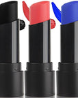 MEICOLY 3Pcs Royal Blue Black Red Face Body Paint Stick,Face Paint for Halloween SFX Devil Cosplay Makeup,Body Paint for Adults Kids,Waterproof Eye Black for Baseball/Football/Softball,Blue+Black+Red