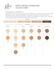 Glo Skin Beauty Satin Cream Foundation Makeup for Face, Cocoa Light - Full Coverage, Semi Matte Finish, Conceal Blemishes & Even Skin Tone