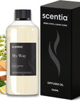 Scentia My Way Hotel Diffuser Refill Oil Inspired by The 1 Hotel Miami Beach- 500 ml 16.9 fl oz - Essential Oil Blend Sandalwood, Cedar & Lemon Notes for Aromatherapy HVAC Diffuser, Thanksgiving Gift