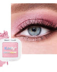 Pressed Single Eyeshadow Palette - Mini Shadow in Pink | Shimmer & Glitter Makeup for Women | Highly Pigmented, Blendable Monochrome Powder Eye Shadow | Everyday Natural Eye Makeup