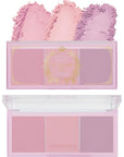 I'm Meme Palette - Afternoon Tea Blusher | Blossom Tea Blended, Cool Tone Blush for Cheek, Soft Pink, Peach, Lavender, 3 Shades Palette, Matte Powder Blush for Face&Cheeks, 0.4oz