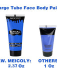 MEICOLY Cream Royal Blue Face Body Paint,2.37Oz Large Tube Water Based Full Body Paint for Adult and Kid,Single Tube Dark Blue Face Paint for Smurf Mystique Cosplay Avatar Makeup,Halloween SFX Makeup