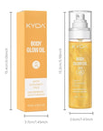 KYDA Body Glow Oil, SPF 45 Broad Spectrum, Sunscreen Body Oil with Gold Mica, Moisturizing Coconuts Summer Sunscreen, Water Resistant Glow Skin Moisturizer, 3.38 fl oz, GOLD
