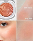 Cheeky Blush Compact for Face Cheeks, Talc Free Blusher Palette, Matte Powder Makeup, Natural Healthy, Mauve Pink Magenta Peach Red, Vegan Cruelty Free