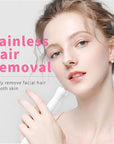 7 in 1 Facial Hair Removal and Bikini Hair Trimmer for Women Painless Electric Face Shaver Nose Eyebrow pubic Trimmer Replaceable Razors Waterproof Electric Shaver Women's Grooming Kit