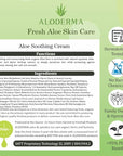 Aloderma Soothing Face Cream Made with 75% Organic Aloe Vera - Calming Facial Cream with Squalane & Vitamin E for Dry, Sensitive Skin - Reduces Redness, Helps Protect Damaged Skin, 50g/1.76oz