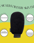 Skinerals Premium Exfoliating Mitt, Body Scrubbing Glove for Self Tan Prep & Smooth Skin, Reusable Tan Exfoliator Mitt for Tanning Mousse, Lotion, or Spray