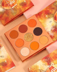 docolor Eyeshadow Palette 9Colors Orange Eyeshadow Gemstone Shadow Palettes Highly Pigmented Mattes Shimmers Smokey Glitter Cream Colorful Powder Blendable Long Lasting Waterproof Makeup Palette