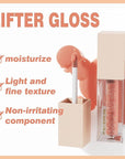 4 Pcs Hydrating Lip Gloss, ICE/MOON/SILK/PETAL High Moisturizing Oil Tint with Hyaluronic Acid, High Shine for Plumper Looking Lips (#A)