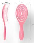 Detangle Hair Brush, Detangling Wet Spiral Hairbrush for Women, Men, kids, Vented Detangler for Blow Drying, Glide Through Tangles For All Hair Types (Pink)